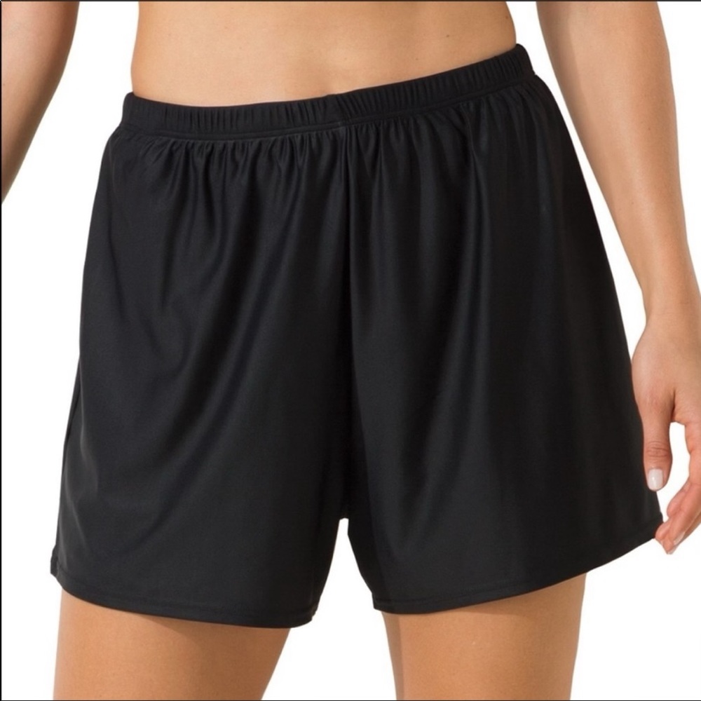 Black swim shorts